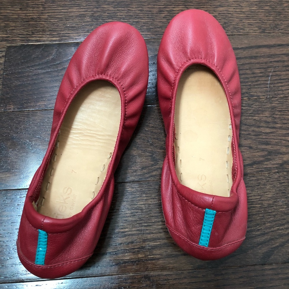 Tieks in Cardinal Red